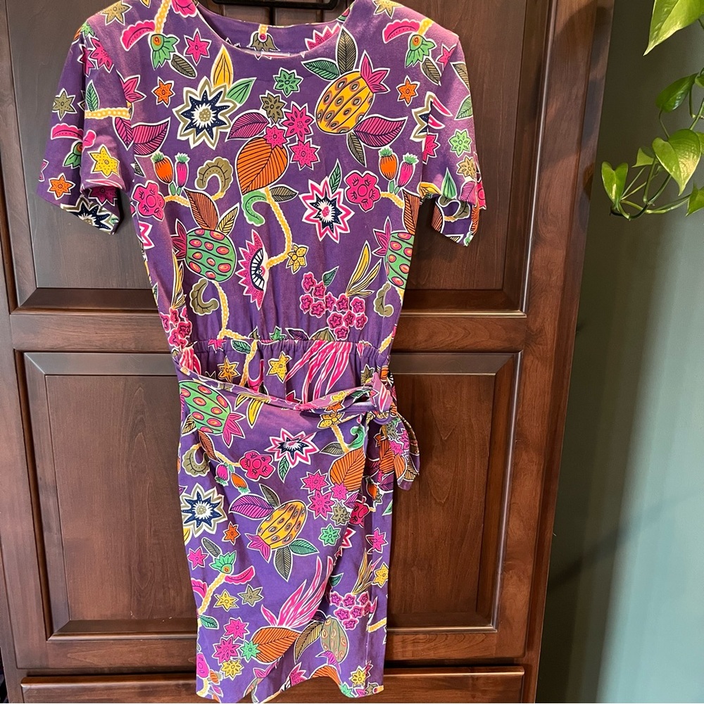Vintage 90s Floral Faux Wrap Dress!